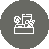 Icon of a gift box with assorted items inside.